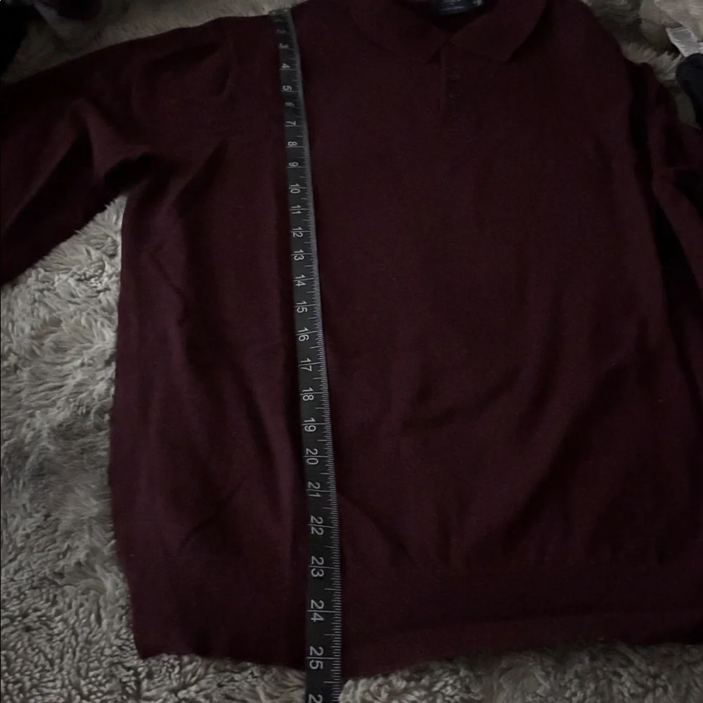 J. Crew Men's Deep Burgundy Polo Shirt